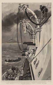 De recente marine-oefeningen, een schot onder water